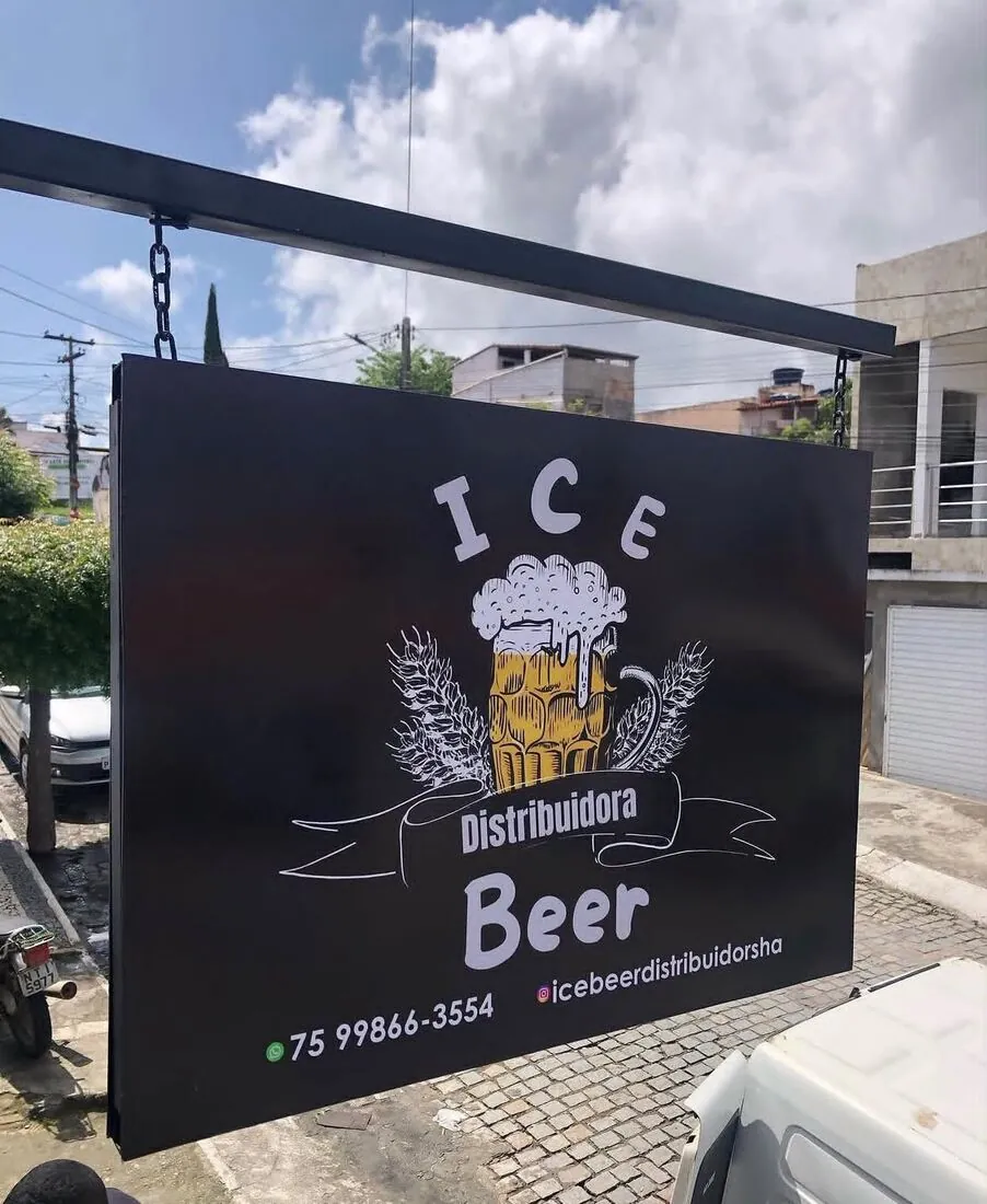 Placa luminosa da Ice Beer Distribuidora